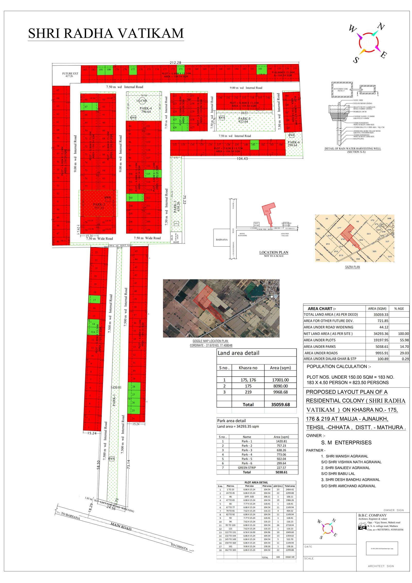 Approved layout plan of Shri Radha Vatikam