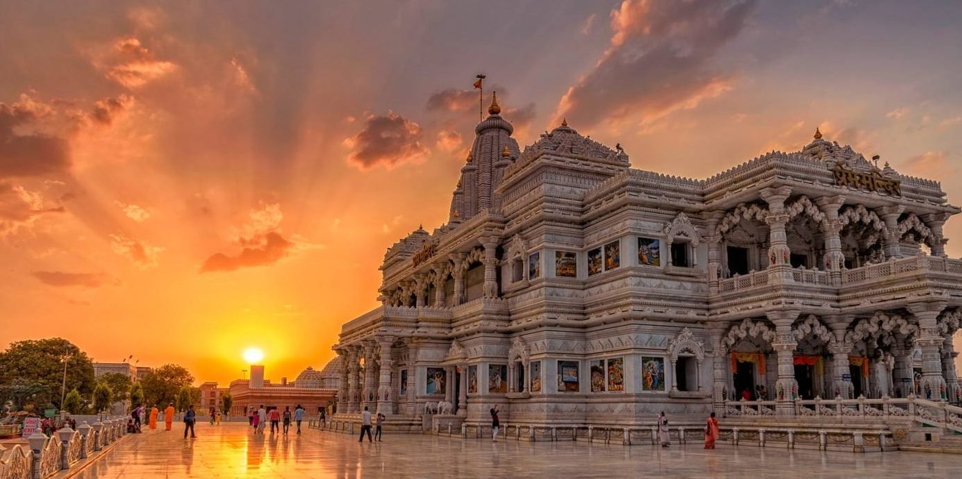 Temple at sunset